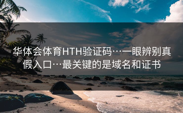 华体会体育HTH验证码…一眼辨别真假入口…最关键的是域名和证书